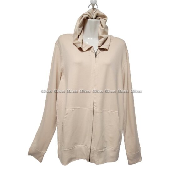 Men's Organic Cotton Soft Cozy Full Zip Spun Bamboo Hoodie - Unisex* - Size L - Picture 4 of 15